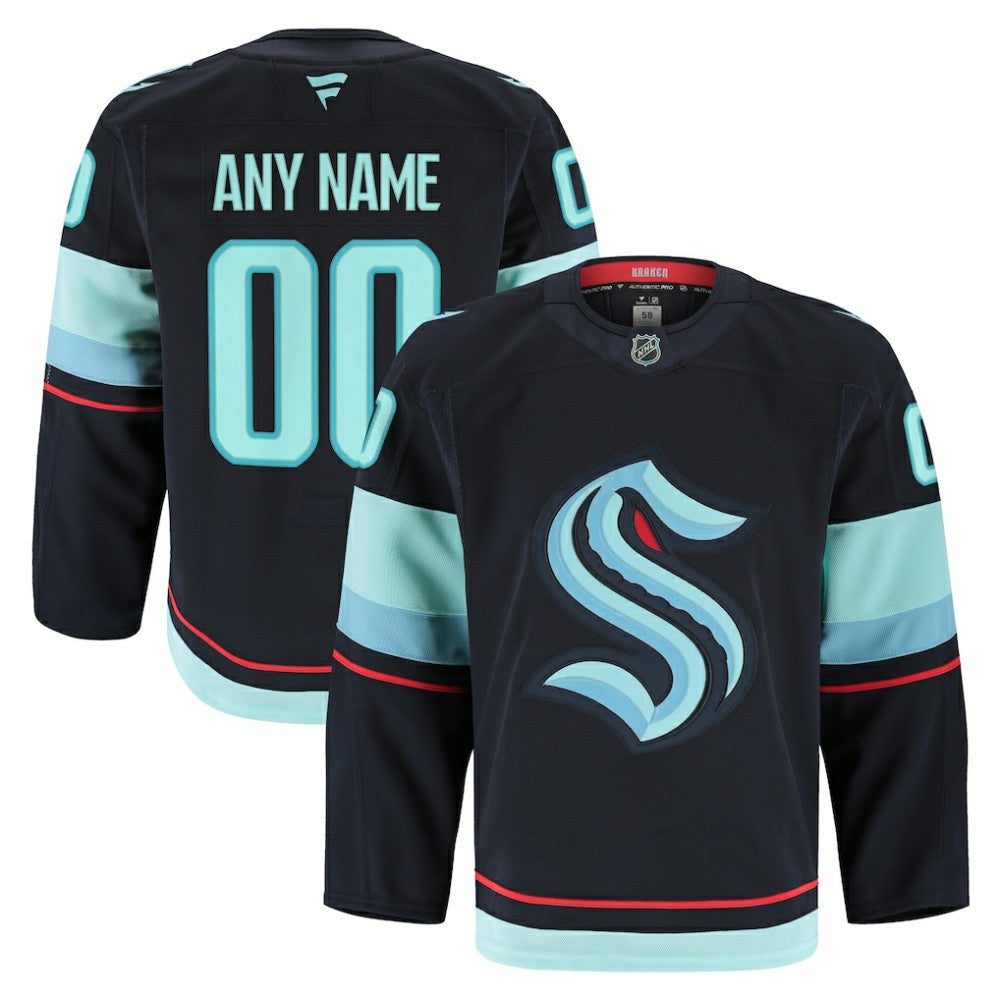 Seattle Kraken Fanatics Home Authentic Pro Custom Jersey - Navy - NHL