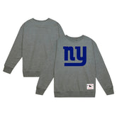 New York Giants Basic Fleece Pullover Sweatshirt Heather Gray | Mitchell & Ness