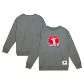 New York Giants Basic Fleece Pullover Sweatshirt Heather Gray | Mitchell & Ness