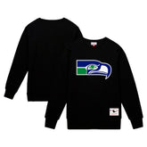 Seattle Seahawks Basic Fleece Pullover Sweatshirt Black | Mitchell & Ness