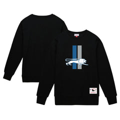 Detroit Lions Basic Fleece Pullover Sweatshirt Black | Mitchell & Ness