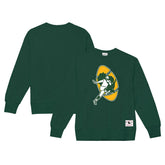 Green Bay Packers Basic Fleece Pullover Sweatshirt Dark Green | Mitchell & Ness