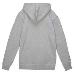 Denver Broncos Helmet Logo Vintage Pullover Hoodie Heather Gray | Mitchell & Ness