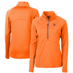 Tampa Bay Buccaneers Cutter & Buck Women's DryTec Adapt Eco Knit Stretch Recycled Raglan Half-Zip Top Orange | NFL