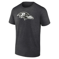 Baltimore Ravens Personalized Name & Number Monochrome T-Shirt Charcoal | NFL
