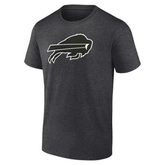Buffalo Bills Personalized Name & Number Monochrome T-Shirt Charcoal | NFL