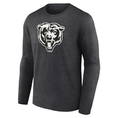 Chicago Bears Personalized Name & Number Monochrome Long Sleeve T-Shirt Charcoal | NFL
