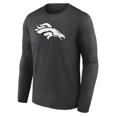 Denver Broncos Personalized Name & Number Monochrome Long Sleeve T-Shirt Charcoal | NFL
