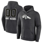 Denver Broncos Personalized Name & Number Monochrome Pullover Hoodie Charcoal | NFL