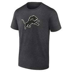 Detroit Lions Personalized Name & Number Monochrome T-Shirt Charcoal | NFL