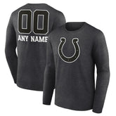 Indianapolis Colts Personalized Name & Number Monochrome Long Sleeve T-Shirt Charcoal | NFL