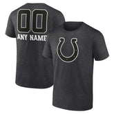 Indianapolis Colts Personalized Name & Number Monochrome T-Shirt Charcoal | NFL