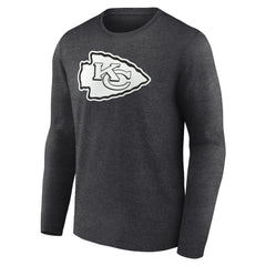 Kansas City Chiefs Personalized Name & Number Monochrome Long Sleeve T-Shirt Charcoal | NFL