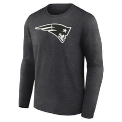 New England Patriots Personalized Name & Number Monochrome Long Sleeve T-Shirt Charcoal | NFL