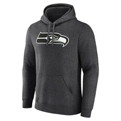 Seattle Seahawks Personalized Name & Number Monochrome Pullover Hoodie Charcoal | NFL