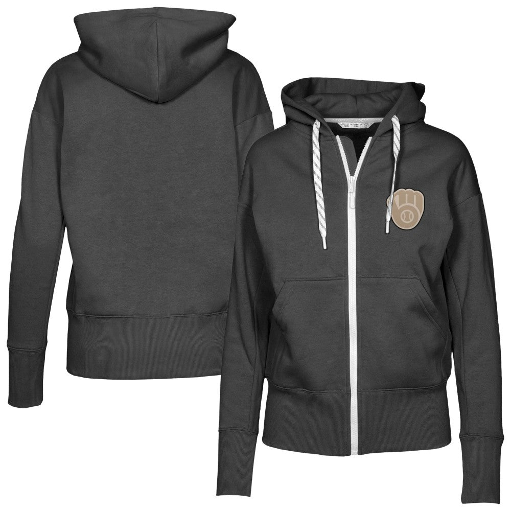 Milwaukee Brewers Levelwear Women's Gardinia Full-Zip Hoodie - MLB