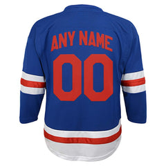 New York Rangers Youth Replica Custom Jersey - Blue - NHL