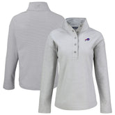 Buffalo Bills Cutter & Buck Women's Hunts Point Eco Half-Snap Sweatshirt Gray | NFL