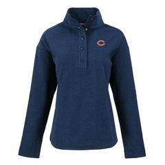 Chicago Bears Cutter & Buck Women's Hunts Point Eco Half-Snap Sweatshirt Navy | NFL