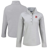 Denver Broncos Cutter & Buck Women's Hunts Point Eco Half-Snap Sweatshirt Gray | NFL