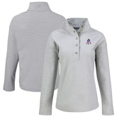 New England Patriots Cutter & Buck Women's Hunts Point Eco Half-Snap Sweatshirt Gray | NFL