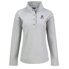 New England Patriots Cutter & Buck Women's Hunts Point Eco Half-Snap Sweatshirt Gray | NFL