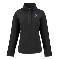 New England Patriots Cutter & Buck Women's Hunts Point Eco Half-Snap Sweatshirt Black | NFL