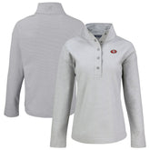 San Francisco 49ers Cutter & Buck Women's Hunts Point Eco Half-Snap Sweatshirt Gray | NFL