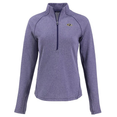 Baltimore Ravens Cutter & Buck Women's Peshastin Eco Fleece Recycled Tri-Blend Raglan Half-Zip Jacket Heather Purple | NFL