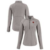 Chicago Bears Cutter & Buck Women's Peshastin Eco Fleece Recycled Tri-Blend Raglan Half-Zip Jacket Heather Gray | NFL
