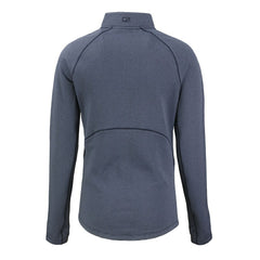 Denver Broncos Cutter & Buck Women's Peshastin Eco Fleece Recycled Tri-Blend Raglan Half-Zip Jacket Heather Navy | NFL