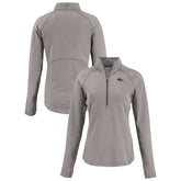 Denver Broncos Cutter & Buck Women's Americana Peshastin Eco Fleece Recycled Tri-Blend Raglan Half-Zip Jacket Heather Gray | NFL