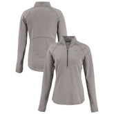 Denver Broncos Cutter & Buck Women's Peshastin Eco Fleece Recycled Tri-Blend Raglan Half-Zip Jacket Heather Gray | NFL