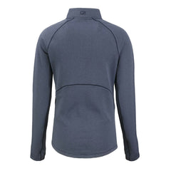 Detroit Lions Cutter & Buck Women's Americana Peshastin Eco Fleece Recycled Tri-Blend Raglan Half-Zip Jacket Heather Navy | NFL