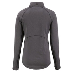 Green Bay Packers Cutter & Buck Women's Peshastin Eco Fleece Recycled Tri-Blend Raglan Half-Zip Jacket Heather Black | NFL