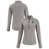 Minnesota Vikings Cutter & Buck Women's Americana Peshastin Eco Fleece Recycled Tri-Blend Raglan Half-Zip Jacket Heather Gray | NFL