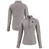 Minnesota Vikings Cutter & Buck Women's Peshastin Eco Fleece Recycled Tri-Blend Raglan Half-Zip Jacket Heather Gray | NFL