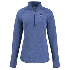New England Patriots Cutter & Buck Women's Peshastin Eco Fleece Recycled Tri-Blend Raglan Half-Zip Jacket Heather Royal | NFL