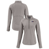 Pittsburgh Steelers Cutter & Buck Women's Americana Peshastin Eco Fleece Recycled Tri-Blend Raglan Half-Zip Jacket Heather Gray | NFL