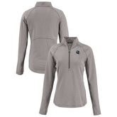 Seattle Seahawks Cutter & Buck Women's Peshastin Eco Fleece Recycled Tri-Blend Raglan Half-Zip Jacket Heather Gray | NFL