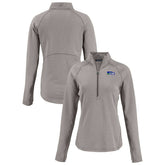 Seattle Seahawks Cutter & Buck Women's Peshastin Eco Fleece Recycled Tri-Blend Raglan Half-Zip Jacket Heather Gray | NFL