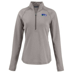 Seattle Seahawks Cutter & Buck Women's Peshastin Eco Fleece Recycled Tri-Blend Raglan Half-Zip Jacket Heather Gray | NFL