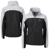 Indianapolis Colts Cutter & Buck Women's Charter Eco Recycled Half-Zip Hooded Anorak Jacket Black | NFL