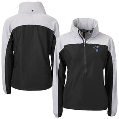 Indianapolis Colts Cutter & Buck Women's Charter Eco Recycled Half-Zip Hooded Anorak Jacket Black | NFL