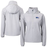 Seattle Seahawks Cutter & Buck Women's Charter Eco Recycled Half-Zip Hooded Anorak Jacket Gray | NFL