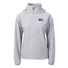 Seattle Seahawks Cutter & Buck Women's Charter Eco Recycled Half-Zip Hooded Anorak Jacket Gray | NFL