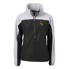 Pittsburgh Steelers Cutter & Buck Women's Charter Eco Recycled Half-Zip Hooded Anorak Jacket Black | NFL