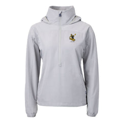 Pittsburgh Steelers Cutter & Buck Women's Charter Eco Recycled Half-Zip Hooded Anorak Jacket Gray | NFL