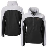 Cleveland Browns Cutter & Buck Women's Charter Eco Recycled Half-Zip Hooded Anorak Jacket Black | NFL