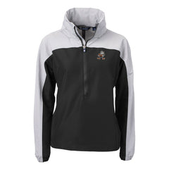 Cleveland Browns Cutter & Buck Women's Charter Eco Recycled Half-Zip Hooded Anorak Jacket Black | NFL
